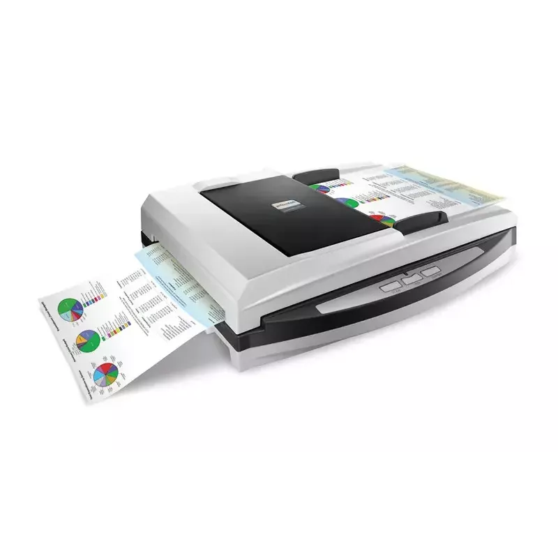 Plustek SmartOffice PL4080 ADF plokštuminis ir ADF skaitytuvas 600 x 600 DPI A4 juoda, pilka