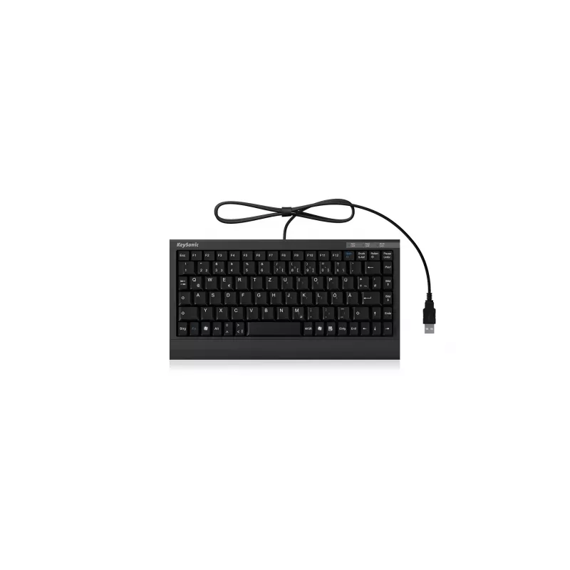 KeySonic ACK-595C+ (DE) klaviatūra, skirta biurui, USB, QWERTZ, vokiška, juoda
