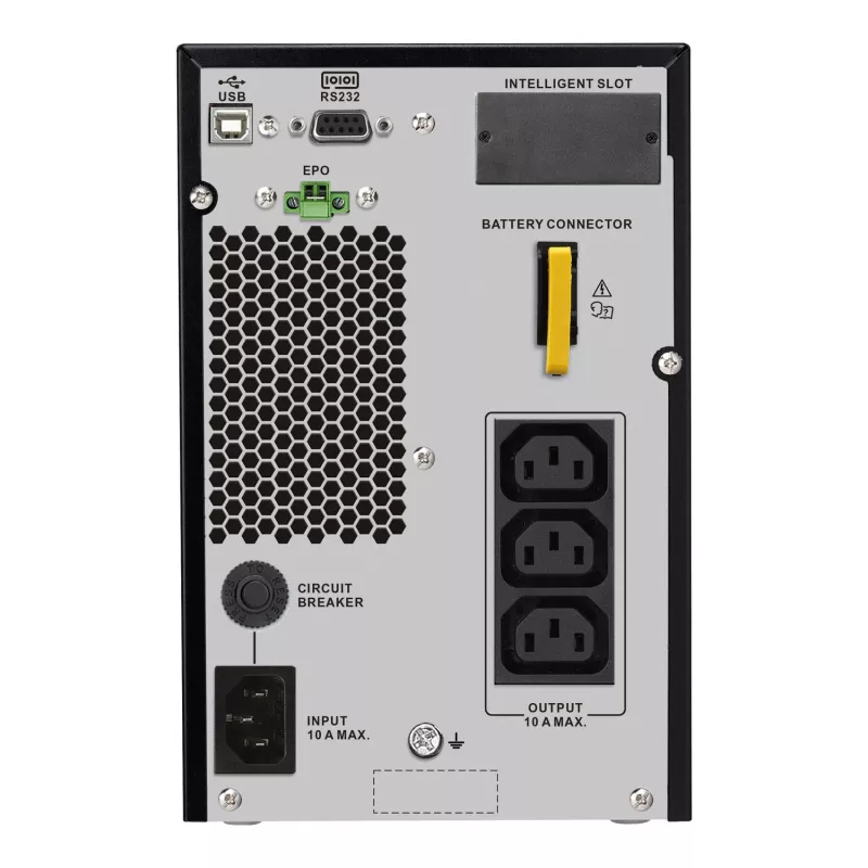 APC SRV1KI-E nepertraukiamo maitinimo šaltinis (UPS) Dvigubos konversijos (Online) 1 kVA 900 W 3 kintamosios srovės lizdai (-ų)