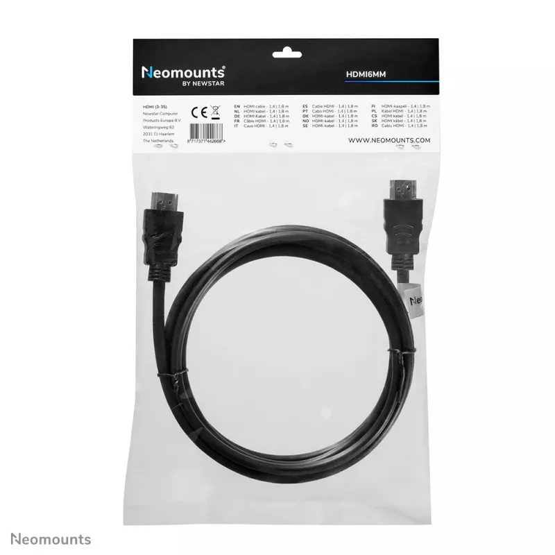 Neomounts HDMI6MM HDMI laidas - 1.8 metrai