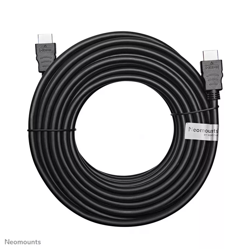 Neomounts HDMI35MM HDMI laidas - 10 metrų, 10 m, HDMI Type A (Standard), HDMI Type A (Standard), 10.2 Gbit/s, juoda