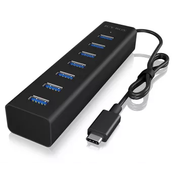ICY BOX IB-HUB1700-C3 USB 3.2 Gen 1 (3.1 Gen 1) Type-C 5000 Mbit/s Juoda