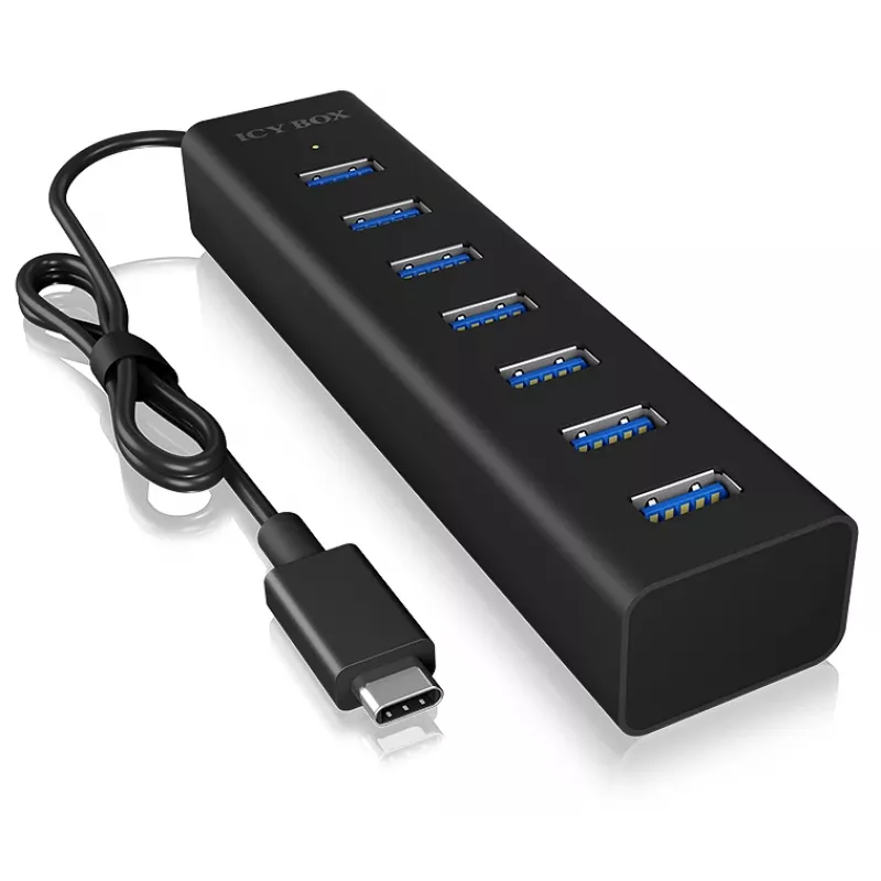 ICY BOX IB-HUB1700-C3 USB 3.2 Gen 1 (3.1 Gen 1) Type-C 5000 Mbit/s Juoda