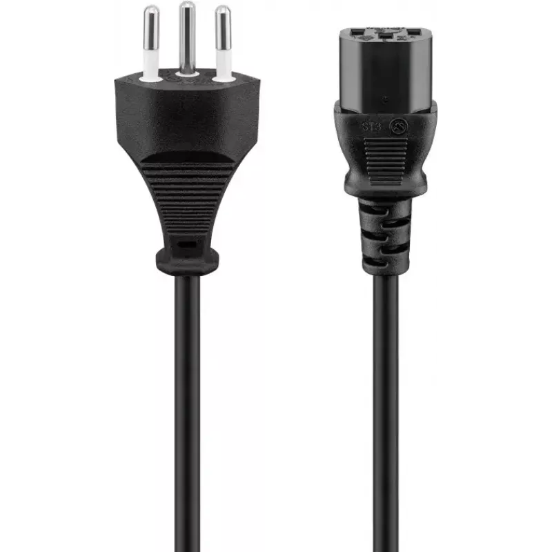 Maitinimo laidas Goobay 93617 juodas 2 m SEV 1011 IEC C13