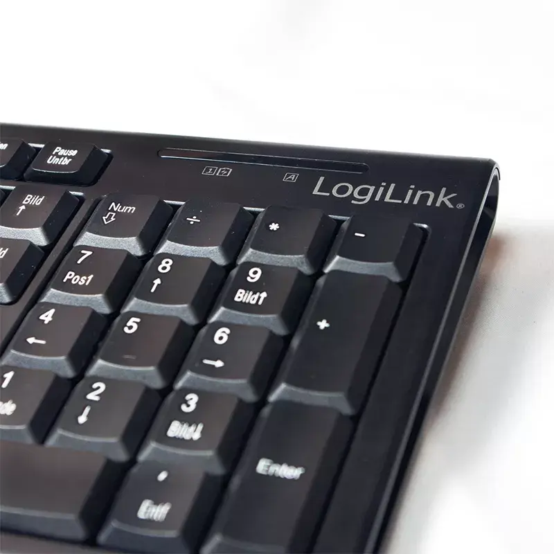 Belaidės klaviatūros ir pelės rinkinys LogiLink ID0104, juodas