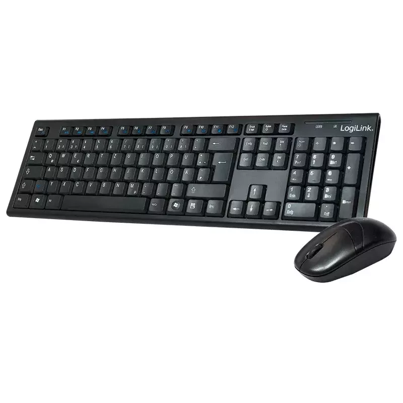 Belaidės klaviatūros ir pelės rinkinys LogiLink ID0104, juodas
