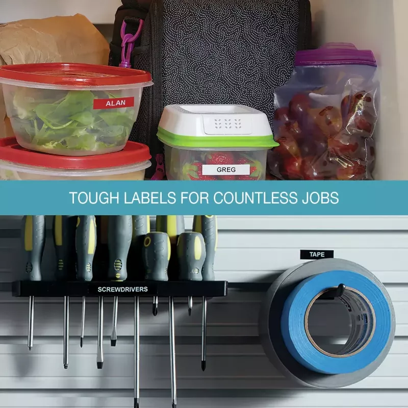 DYMO Authentic D1 Durable Labels | White Print on Juoda Tape | 12 mm x 3 m | Labelling Tape for LabelManager Label Makers