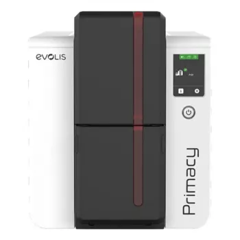 Plastikinių kortelių spausdintuvas Evolis Primacy 2 — Dažų sublimacija / Dervos terminis perkėlimas, 300 x 1200 DPI, 100 lapų įvestis, Fast Ethernet