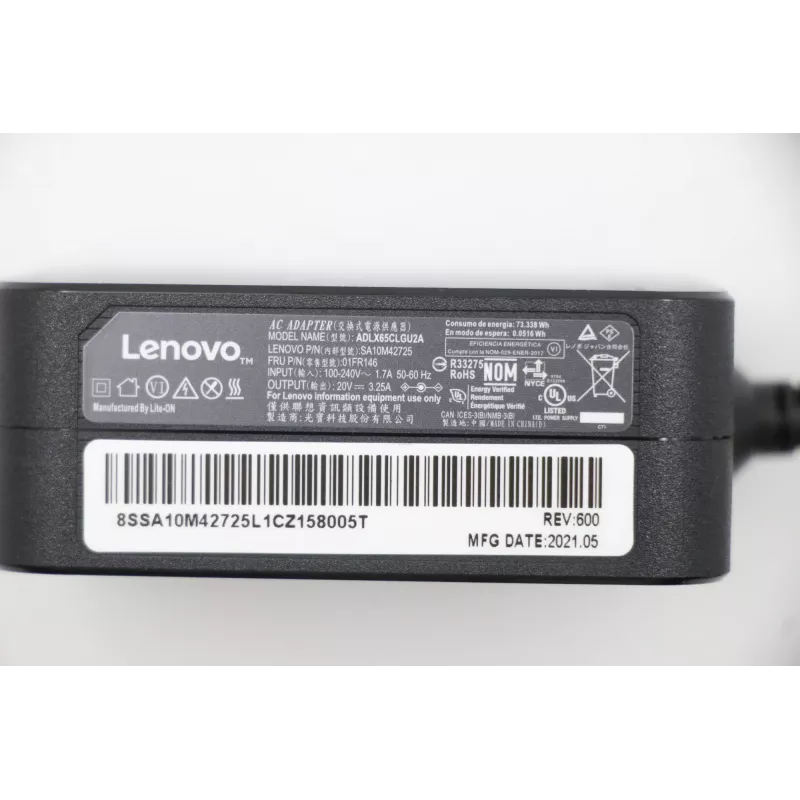 Lenovo 01FR146 maitinimo adapteris / inverteris Vidinis 65 W Juodas