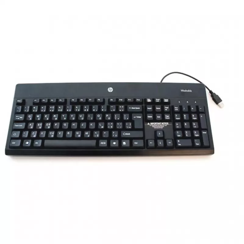 HP 724720-051 klaviatūra, biuro, USB, AZERTY, prancūziška, juoda
