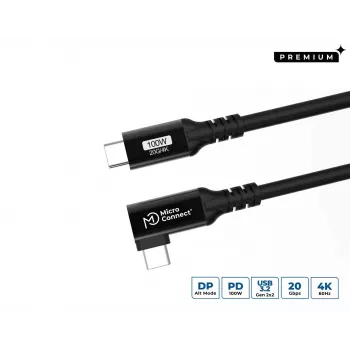 USB laidas Microconnect USB3.2CC01-A 1m USB C 20 Gbit/s Juoda