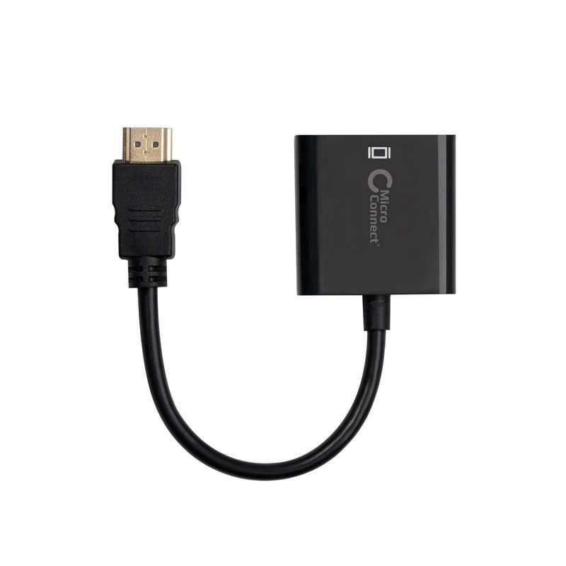 Microconnect HDMVGA2B vaizdo kabelio adapteris 0,15 m VGA (D-Sub) HDMI Type A (Standard) juodas