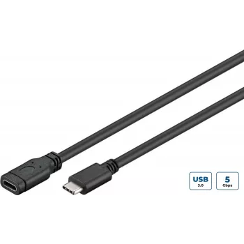 Microconnect USB3.1CC1EX USB laidas USB 3.2 Gen 1 (3.1 Gen 1) 1 m USB C juodas