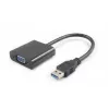 Microconnect USB3.0VGA USB grafikos adapteris 1920 x 1080 pikselių juodas