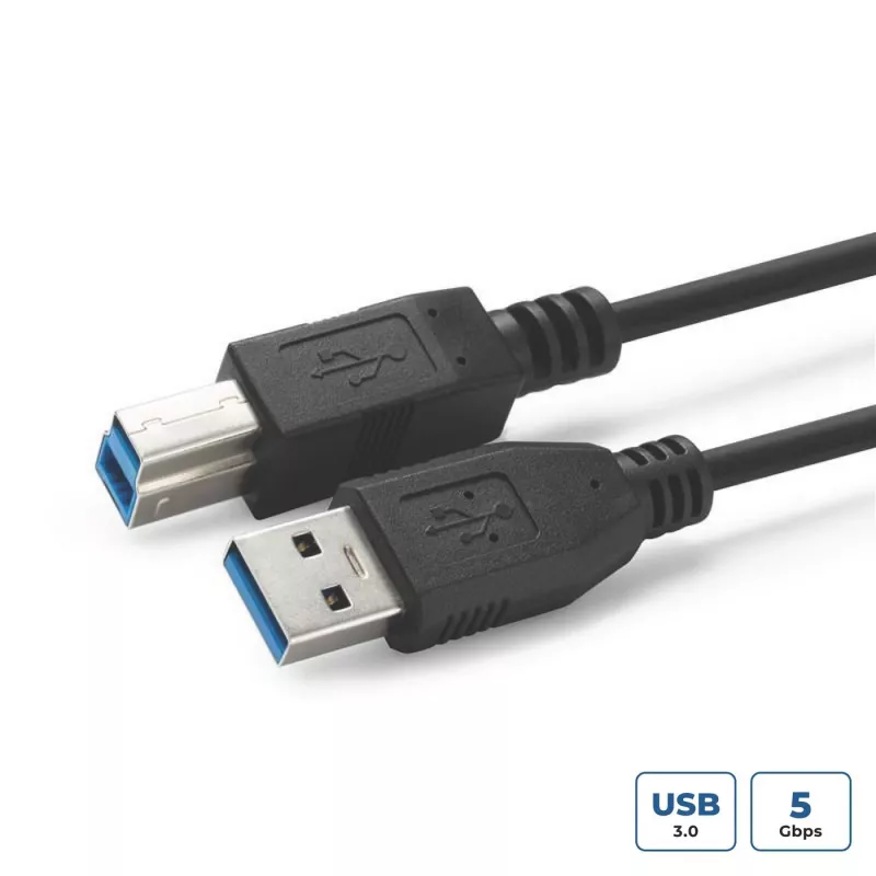 Microconnect USB3.0AB5B USB kabelis USB 3.2 Gen 1 (3.1 Gen 1) 5 m USB A USB B juodas