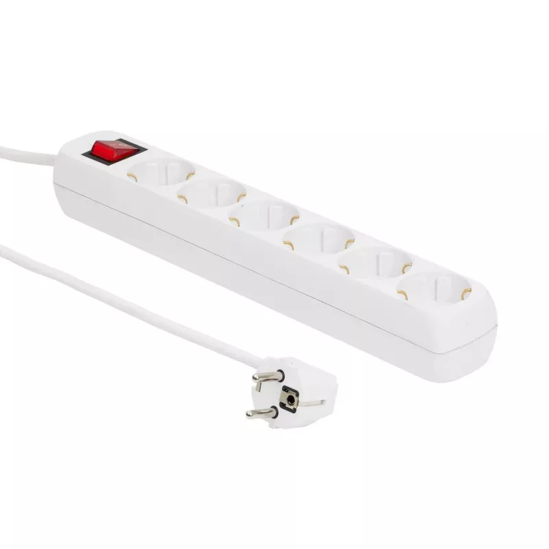 Microconnect GRU0065W maitinimo ilgintuvas 5 m 6 kintamosios srovės lizdai (-ų) Vidinis Baltas