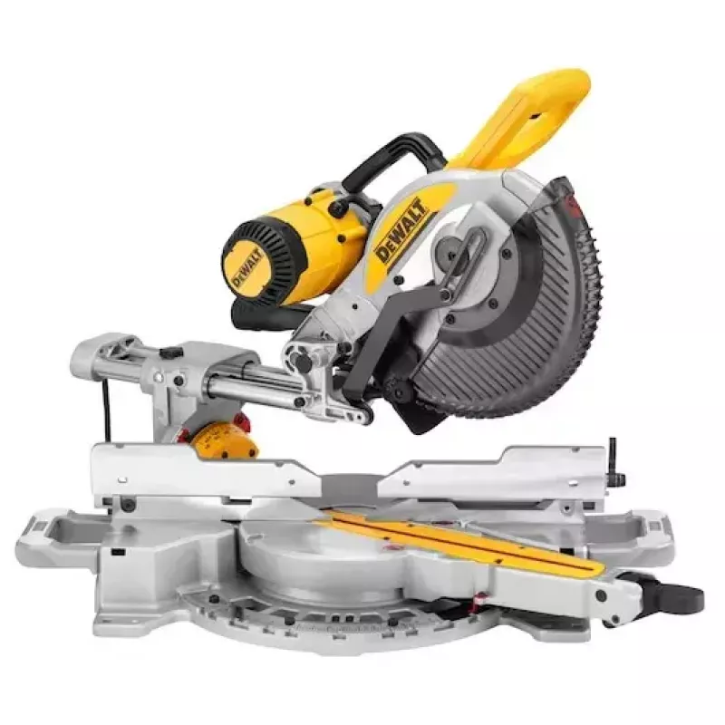 Kampinis pjūklas DeWALT DWS727-QS, stacionarus sudėtinis kampinis pjūklas, svoris 22 kg, aukštis 460 mm