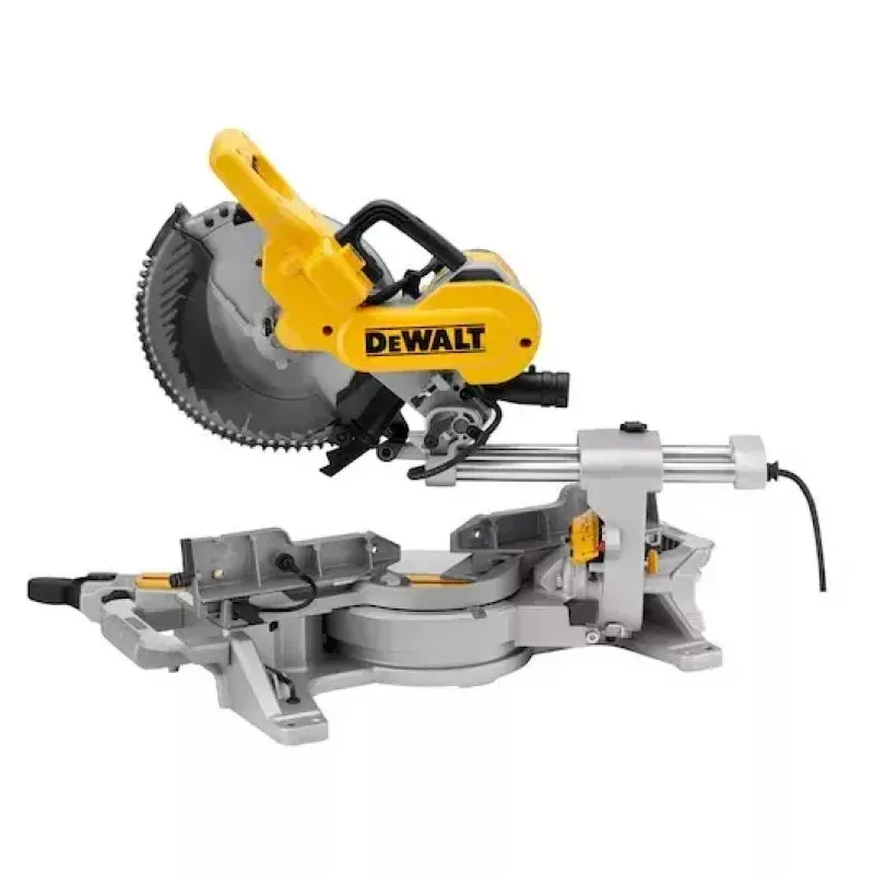 Kampinis pjūklas DeWALT DWS727-QS, stacionarus sudėtinis kampinis pjūklas, svoris 22 kg, aukštis 460 mm