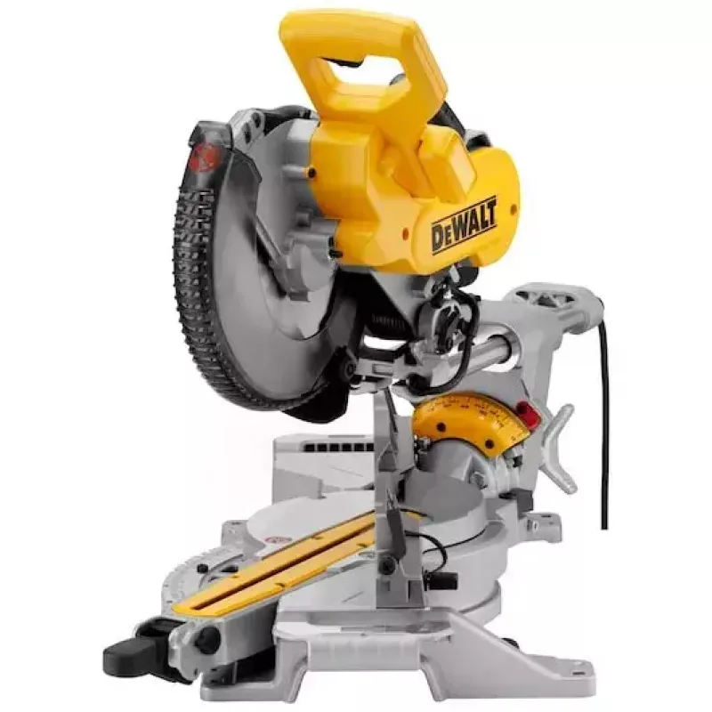 Kampinis pjūklas DeWALT DWS727-QS, stacionarus sudėtinis kampinis pjūklas, svoris 22 kg, aukštis 460 mm