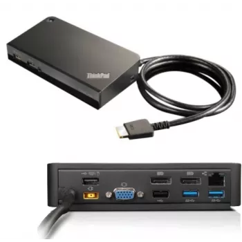 Lenovo 03X6300 nešiojamojo kompiuterio dokas / prievadų atkartotuvas Laidinis OneLink+ Juodas