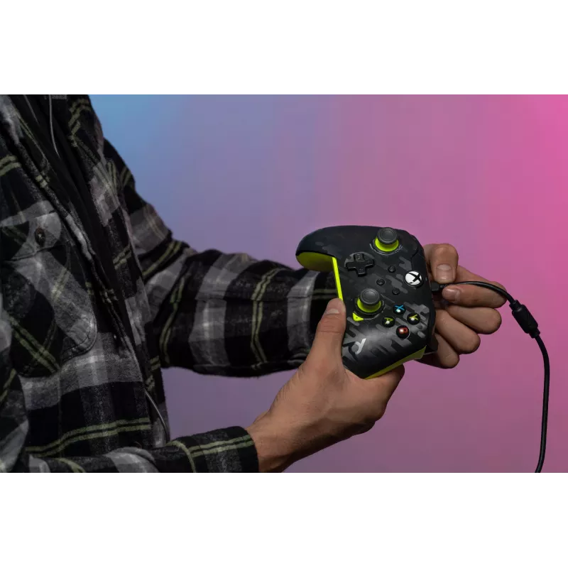 PDP laidinis valdiklis: Electric Carbon - Xbox Series X|S, Xbox One, Xbox, Windows 10/11