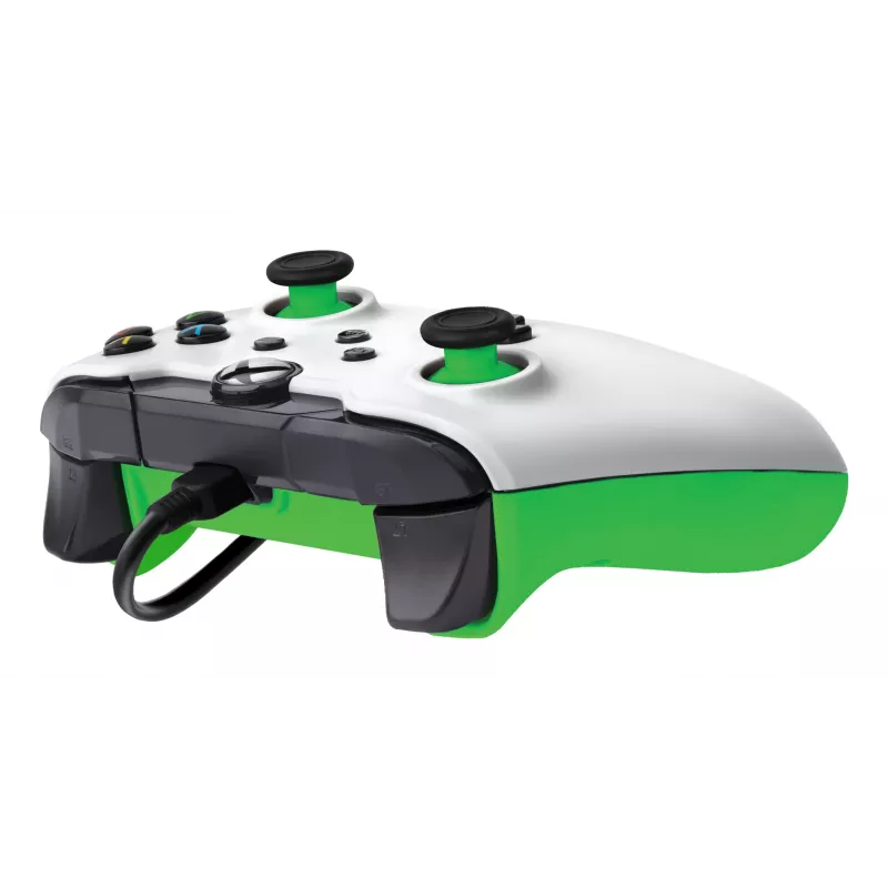 Žaidimų pultelis PDP Wired Controller Neon White, skirtas Xbox Series X|S, Xbox One, Xbox, Windows 10/11, USB-C, 2,43 m laidas