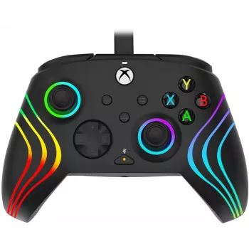 Žaidimų pultas PDP Afterglow Wave Juoda – laidinis USB Type‑C valdiklis, skirtas PC, Xbox One, Xbox Series S/X, 2,43 m laidas