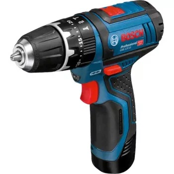 Bosch GSB 10,8-2-LI Professional Keyless Juoda, Blue, Red