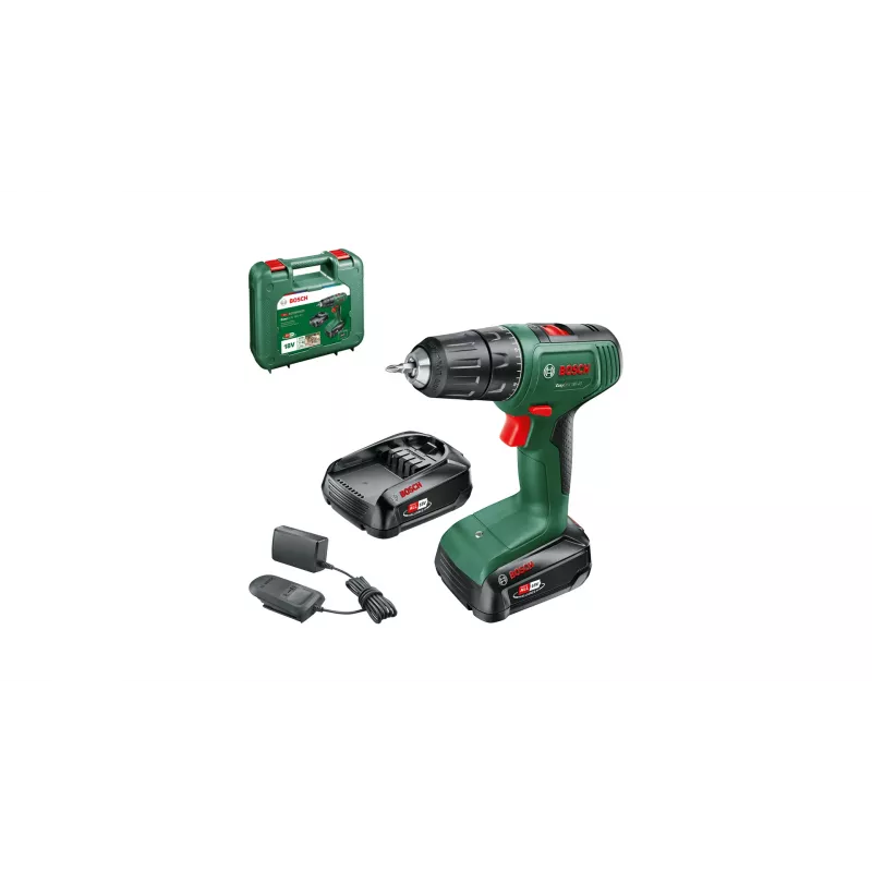 Bosch Easy Drill 18V-40 1630 RPM beraktis 1,3 kg juoda, žalia