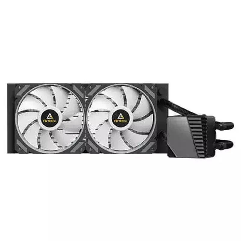 „All-in-one“ skysčio aušintuvas ANTEC SYMPHONY 240 — 120 mm ventiliatoriai, juodas, palaiko AM4/LGA1700