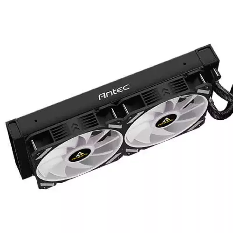 „All-in-one“ skysčio aušintuvas ANTEC SYMPHONY 240 — 120 mm ventiliatoriai, juodas, palaiko AM4/LGA1700