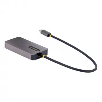 StarTech.com USB C vaizdo adapteris, USB C į HDMI DVI VGA adapteris, iki 4K 60Hz, aliuminis, daugiaportis vaizdo ekrano adapteris, suderinamas su Thunderbolt 3 / 4, USB Type C kelioninis adapteris