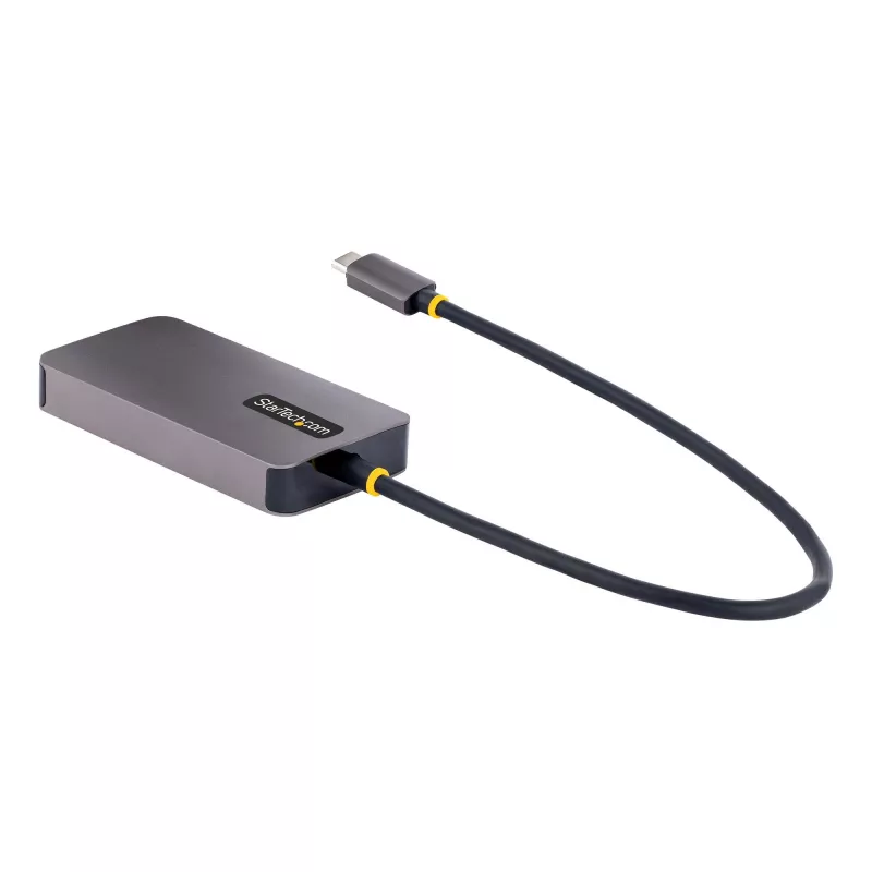 StarTech.com USB C vaizdo adapteris, USB C į HDMI DVI VGA adapteris, iki 4K 60Hz, aliuminis, daugiaportis vaizdo ekrano adapteris, suderinamas su Thunderbolt 3 / 4, USB Type C kelioninis adapteris