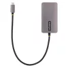 StarTech.com USB C vaizdo adapteris, USB C į HDMI DVI VGA adapteris, iki 4K 60Hz, aliuminis, daugiaportis vaizdo ekrano adapteris, suderinamas su Thunderbolt 3 / 4, USB Type C kelioninis adapteris