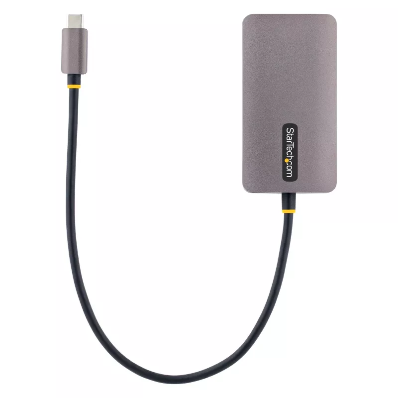 StarTech.com USB C vaizdo adapteris, USB C į HDMI DVI VGA adapteris, iki 4K 60Hz, aliuminis, daugiaportis vaizdo ekrano adapteris, suderinamas su Thunderbolt 3 / 4, USB Type C kelioninis adapteris
