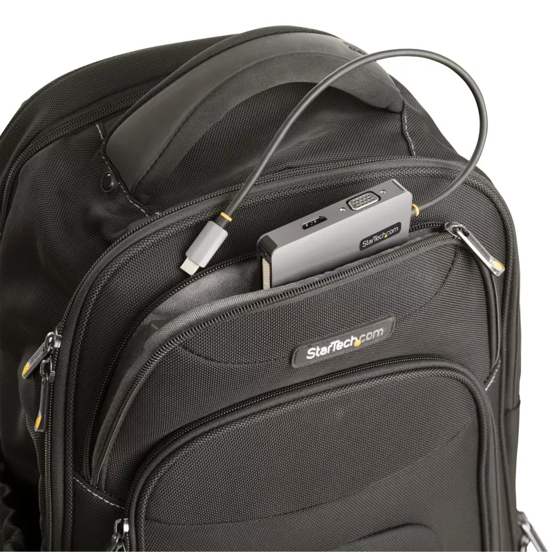 StarTech.com USB C vaizdo adapteris, USB C į HDMI DVI VGA adapteris, iki 4K 60Hz, aliuminis, daugiaportis vaizdo ekrano adapteris, suderinamas su Thunderbolt 3 / 4, USB Type C kelioninis adapteris