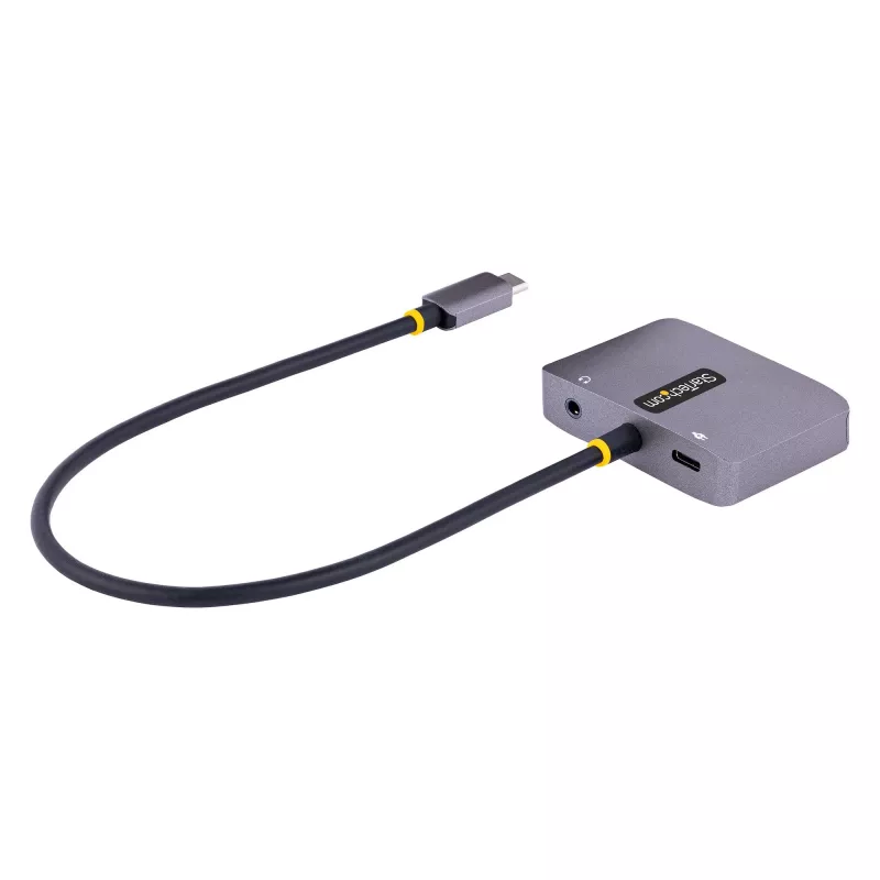 StarTech.com USB-C vaizdo adapteris, USB-C į HDMI/VGA universaliadapteris, 3,5 mm garso lizdas, 4K 60Hz HDR, 100W PD pralaidumas, suderinamas su Thunderbolt 3/4 – USB-C kelioninis ekrano adapteris