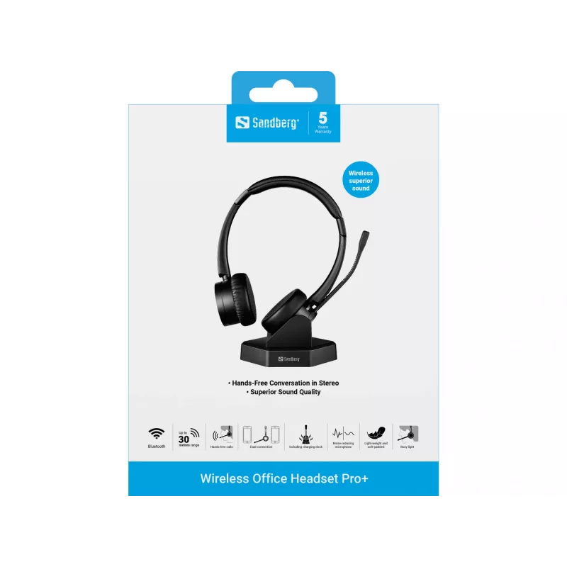 Laisvų rankų įranga Sandberg Wireless Office Headset Pro+