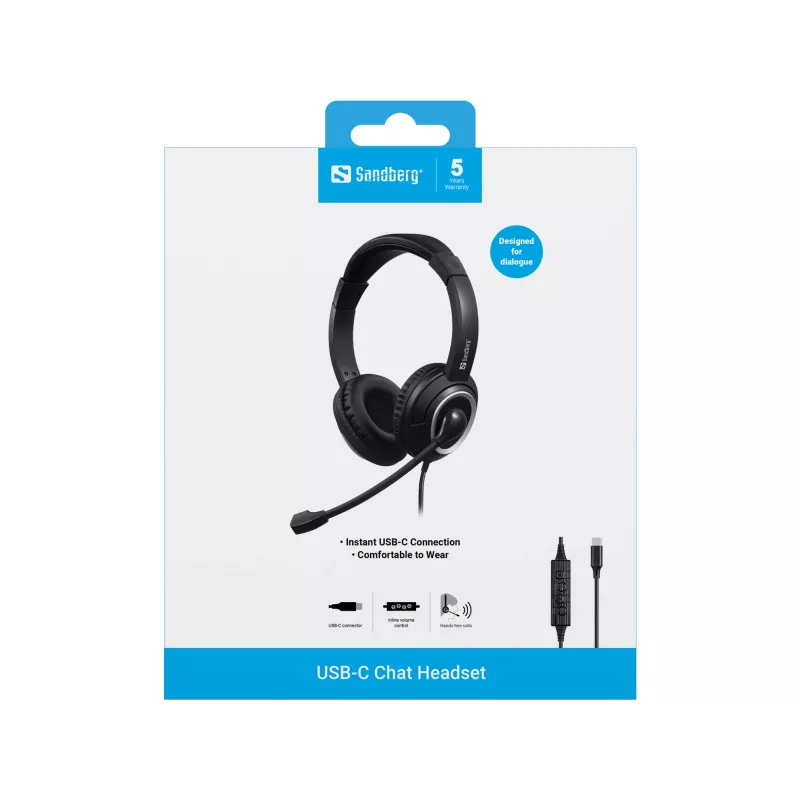 Ausinės Sandberg USB-C Chat Headset