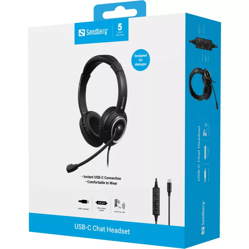 Ausinės Sandberg USB-C Chat Headset