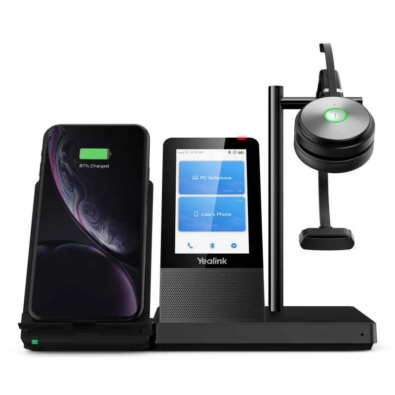 Yealink WH66 Mono UC-DECT belaidė ausinė, Belaidė, Biuras/Skambučių centras, 20 - 20000 Hz, 80 g, Ausinė, Juoda