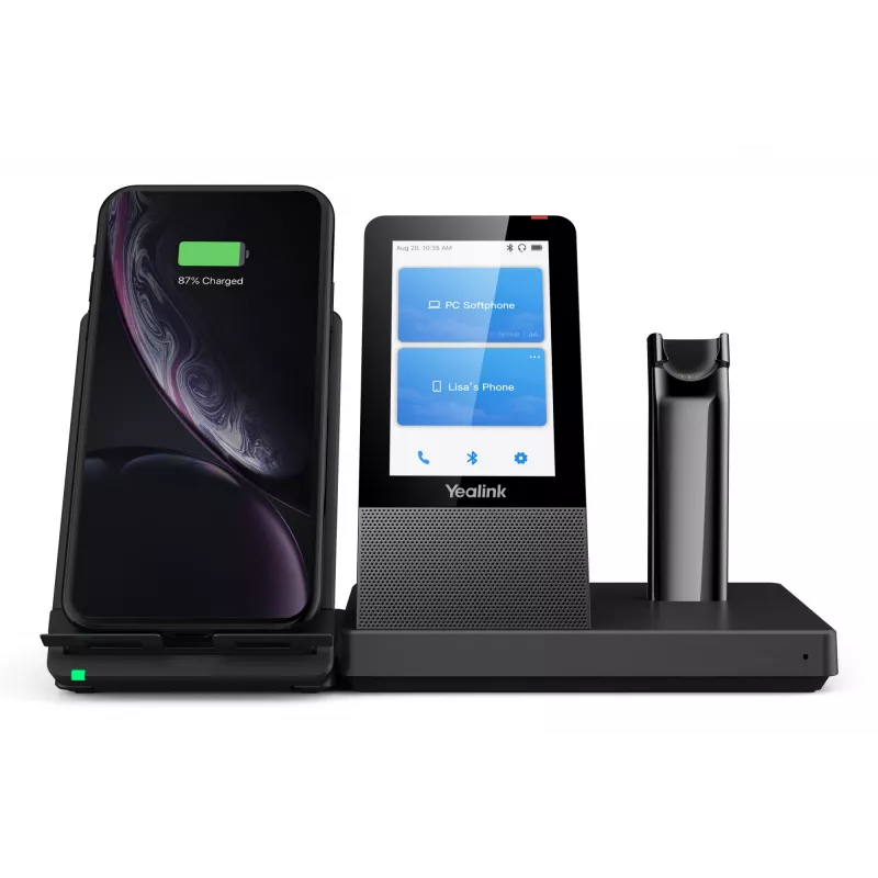 Yealink WH67 UC ausinės, belaidės, biurui/skambučių centrui, 20 - 14000 Hz, 19 g, ausinės, juodos