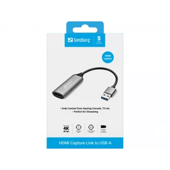 Sandberg HDMI fiksavimo nuoroda į USB-A
