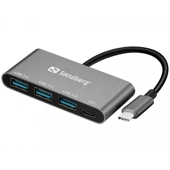 USB-C į 3xUSB 3.0 šakotuvas + PD Sandberg 136-03
