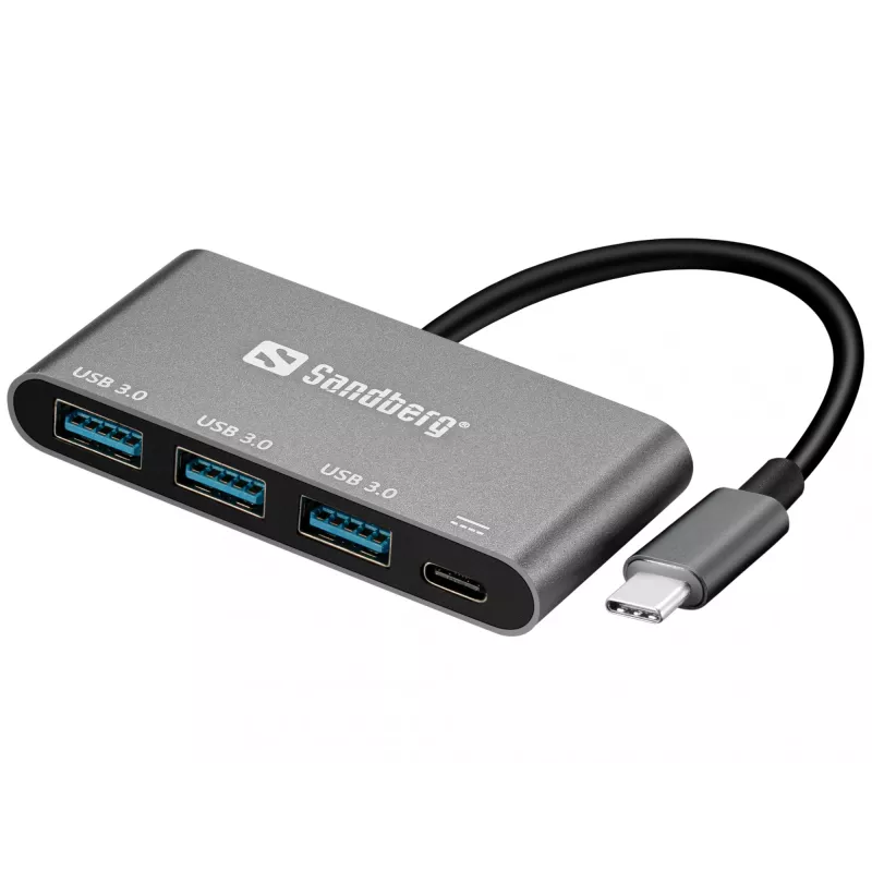 USB-C į 3xUSB 3.0 šakotuvas + PD Sandberg 136-03