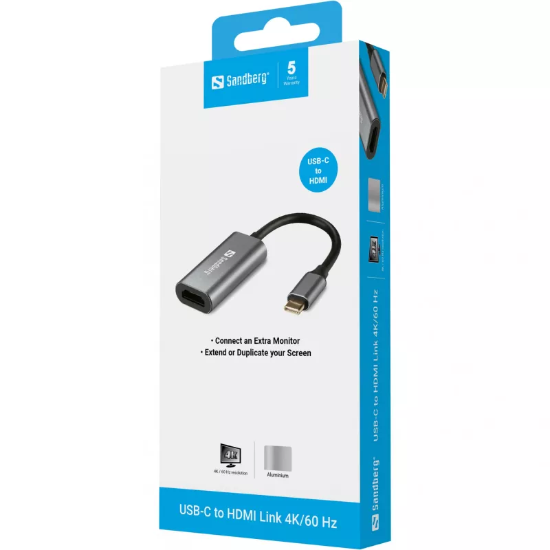 USB-C į HDMI adapteris 4K/60 Hz Sandberg 136-12