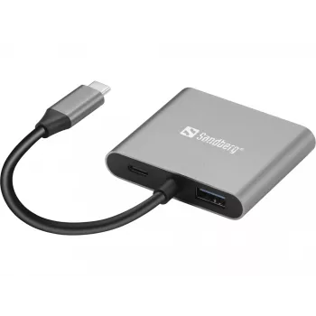 Sandberg USB-C dokas 2xHDMI+USB+PD Maksimali skiriamoji geba 3840x2160