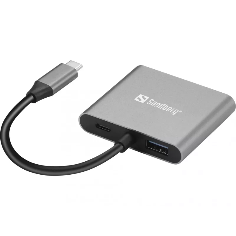 Sandberg USB-C dokas 2xHDMI+USB+PD Maksimali skiriamoji geba 3840x2160