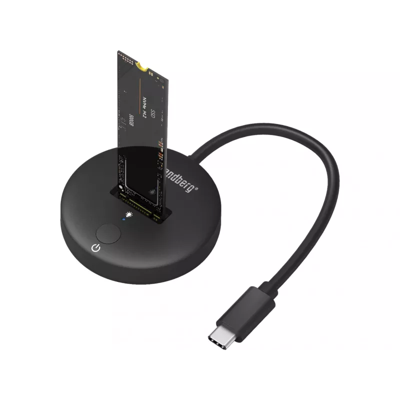 Sandberg USB 3.2 dokas M.2+NVMe SSD 4TB juodas