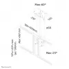 Neomounts PLASMA-C100 Monitoriaus/TV laikiklis prie lubų 37–75 col. – aukštis 67–107 cm